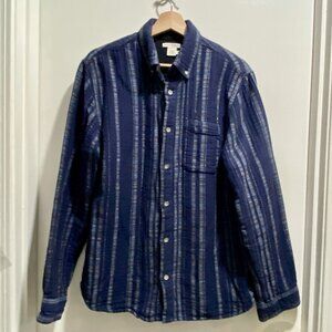 Carbon2Cobalt Gauze 2 Layered Basic Casual Preppy Academia Pocket L/S Shirt M